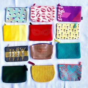 Ipsy bags.Total of 12, bags only.All clean and good condition.